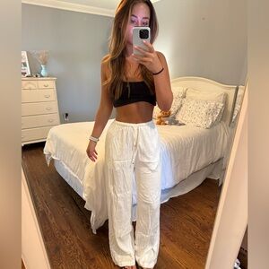 Princess Polly White Linen Pants